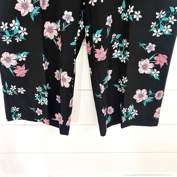 Lane Bryant Allie Wide Leg Floral Comfort Stretch Trouser Pants, Women’s Size 26 - Picture 6 of 11